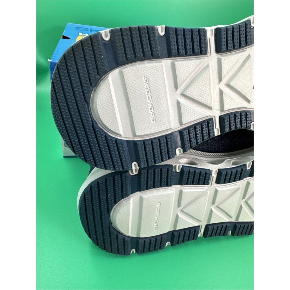 Skechers Swift Fit Hands Free Sneakers Men’s 9.5 Navy Memory Foam Shoes - Picture 13 of 16